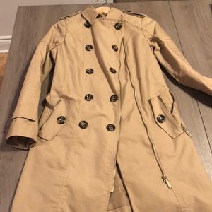 Beige trench coat